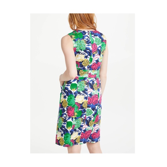 Boden multi color printed Retro Pocket shift dress - Picture 3 of 8